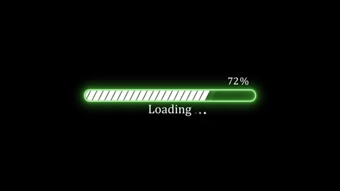 Glowing loading progress bar percentage animated, Simple waiting loading an.. Stock Footage 337873044