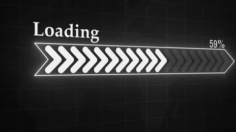 Glowing loading progress bar percentage on a dark digital background animat.. Stock Footage 337873169