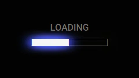 Glowing Loading Text And Loading Bar. Stock Footage 307340635