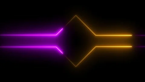 Glowing logotype line on black background. neon dabble side laser illustrat.. Stock Footage 306756881