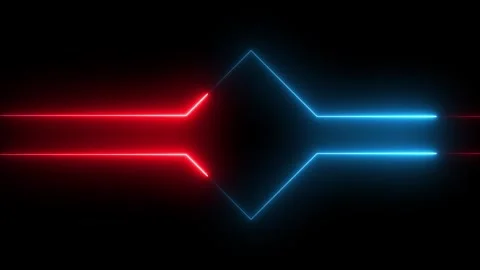 Glowing logotype line on black background. neon dabble side laser illustrat.. Stock Footage 306756960