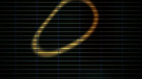 Glowing Loop in Abstract Motion Background with Grid Lines for Tech Themes Stock Footage 343705626