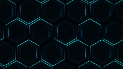 Glowing looped background pattern from hexagons. Stock-Footage 197355909