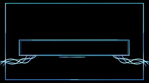 Glowing looping neon effect background, black background. Stock Illustration