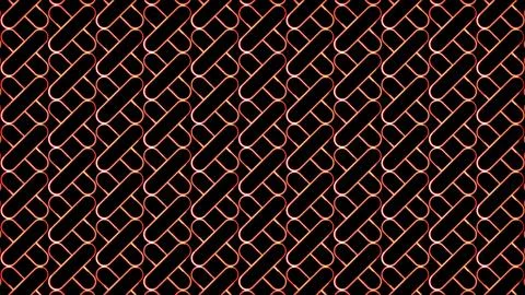 Glowing looping neon effect background, black background. Stock Illustration