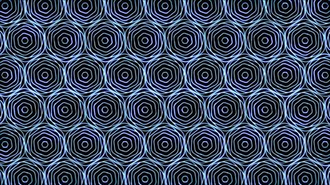 Glowing looping neon effect background, black background. Stock Illustration