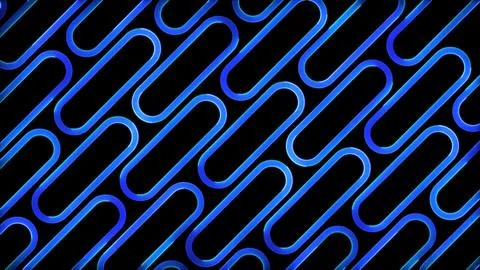 Glowing looping neon effect background, black background. Stock Illustration