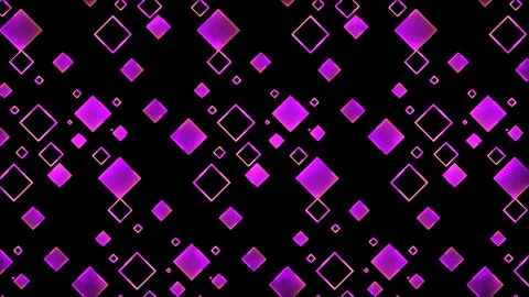 Glowing looping neon effect background, black background. Stock Illustration