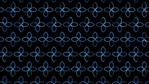 Glowing looping neon effect background, black background. Illustrazione stock