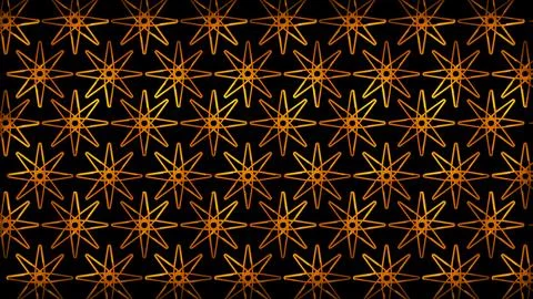 Glowing looping neon effect background, black background. Stock Illustration