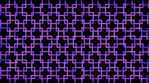 Glowing looping neon effect background, black background. Illustrazione stock