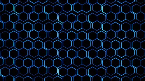 Glowing looping neon effect background, black background. Stock Illustration