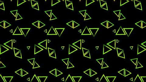 Glowing looping neon effect background, black background. Stock Illustration