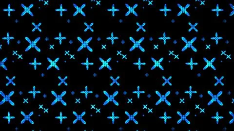 Glowing looping neon effect background, black background. Stock Illustration