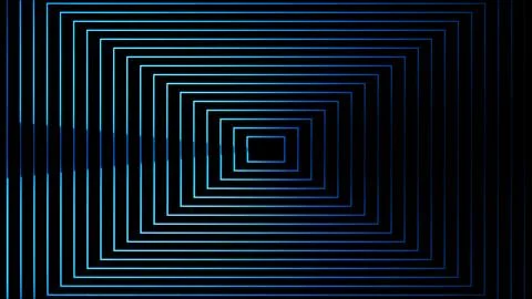 Glowing looping neon effect background, black background. Illustrazione stock