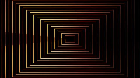 Glowing looping neon effect background, black background. Stock Illustration