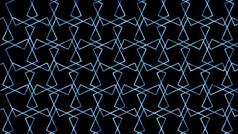 Glowing looping neon effect background, black background. Stock Illustration