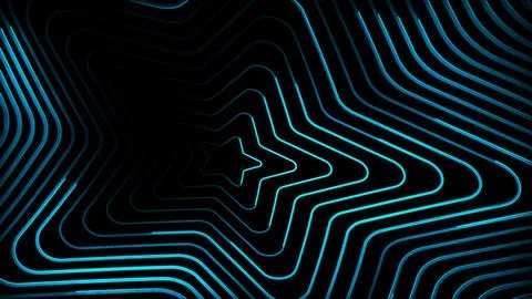 Glowing looping neon effect background, black background. Stock Illustration