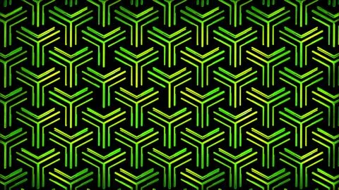 Glowing looping neon effect background, black background. Illustrazione stock