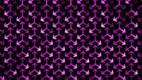 Glowing looping neon effect background, black background. Stock Illustration