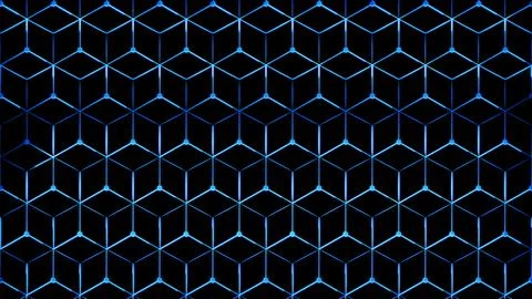 Glowing looping neon effect background, black background. Stock Illustration