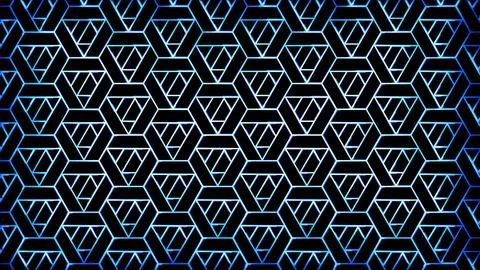 Glowing looping neon effect background, black background. Иллюстрация