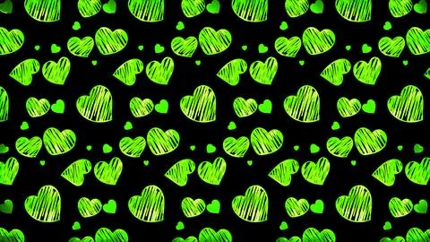 Glowing looping neon effect background, black background. Stock Illustration