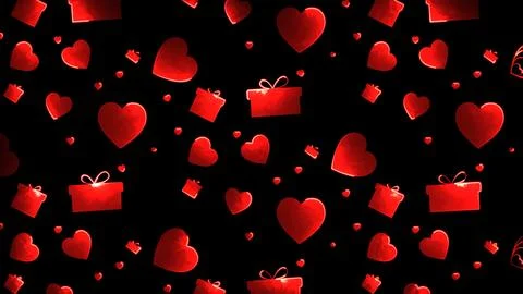 Glowing looping neon effect background, black background. Stock Illustration