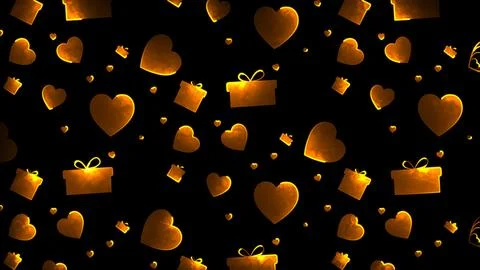 Glowing looping neon effect background, black background. Stock Illustration