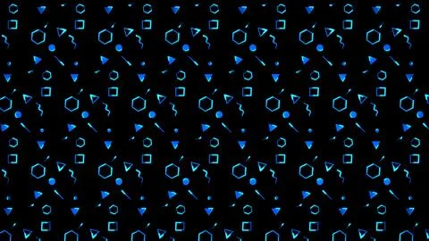 Glowing looping neon effect background, black background. Stock-Illustration