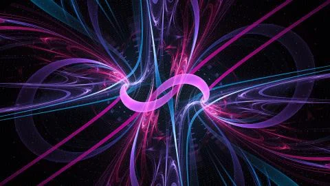 Glowing loops design abstract background Stock Illustration
