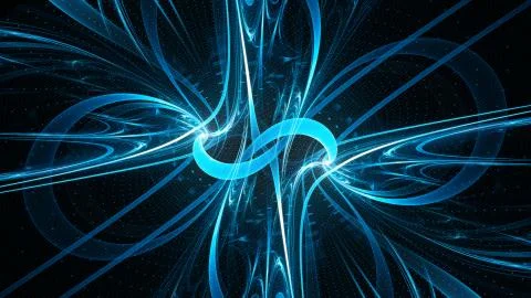 Glowing loops design abstract background Stock Illustration