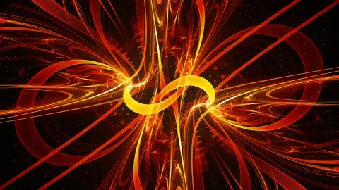 Glowing loops design abstract background 스톡 일러스트