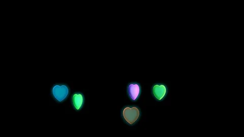 Glowing love elements Video stock 94995297