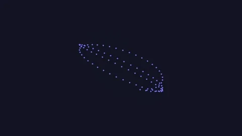 Glowing magenta digital network particles flowing against a deep abstract b.. Stock Footage 341055493