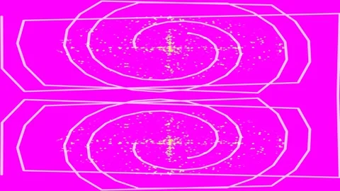 Glowing magenta double spiral abstract geometric vortex pattern technology .. Stock Footage 336505943
