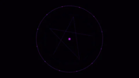 Glowing Magic Circle with Geometric Shapes in Dark Background Animation 库存影片 340364540