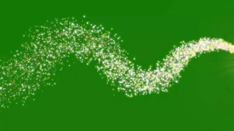 Glowing Magic Glitter Trail with Twinkling Fairy Sparkles, Green Screen Vidéo 337547755