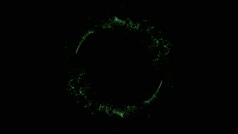 Glowing magic green particle circle trail animation. Stock Footage 205470718