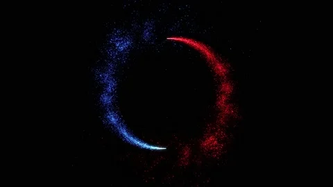 Glowing magic particle circle trail animation. Stock Footage 235570293