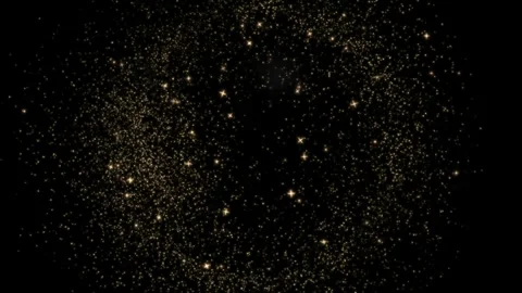 Glowing Magic Particle Trail Swirling in a Circular Motion on a Deep Black Stock Footage 338368874