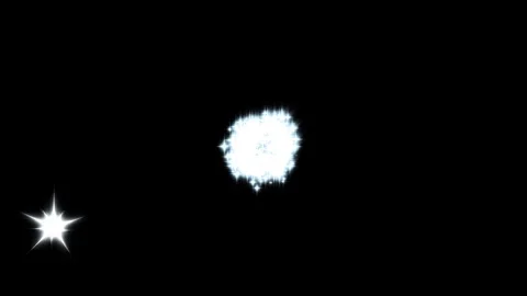 Glowing magic star particles exploding with fireworks burst element on blac.. 스톡 동영상 346241802