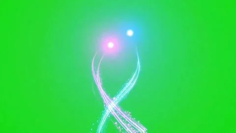 Glowing Magical Particle Light Trails Swirling on Green Screen Chroma Key Stock-Footage 341587445