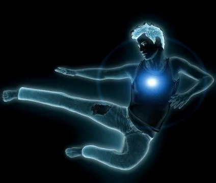 Glowing man Stock Illustration