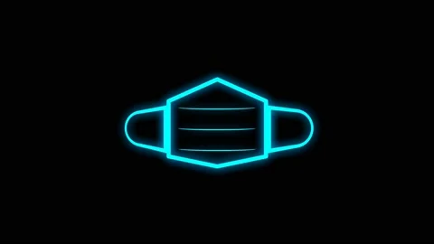 Glowing Mask icon Stock Footage 153762077