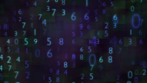 Glowing Matrix Of Numbers Flow, Digital Code Background Stock-Footage 320726739