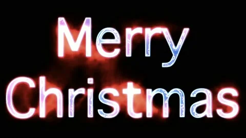 Glowing merry christmas motion graphics with night background Stock Footage 138677248