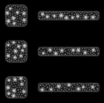 Glowing Mesh 2D Items with Light Spots Illustrazione stock