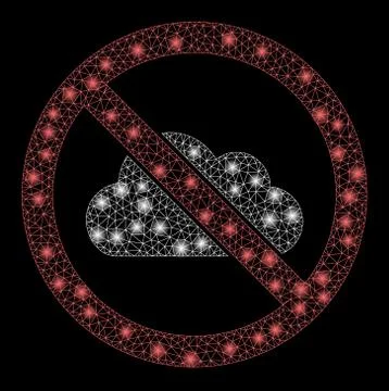 Glowing Mesh 2D No Cloud with Flash Spots 스톡 일러스트