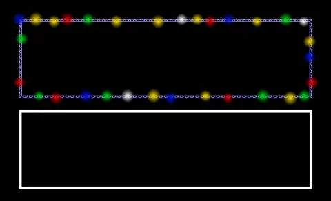 Glowing Mesh 2D Rectangle Frame Icon with Flash Spots Stock Illustration